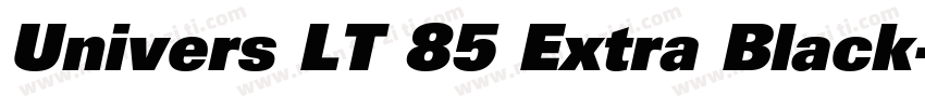 Univers LT 85 Extra Black字体转换